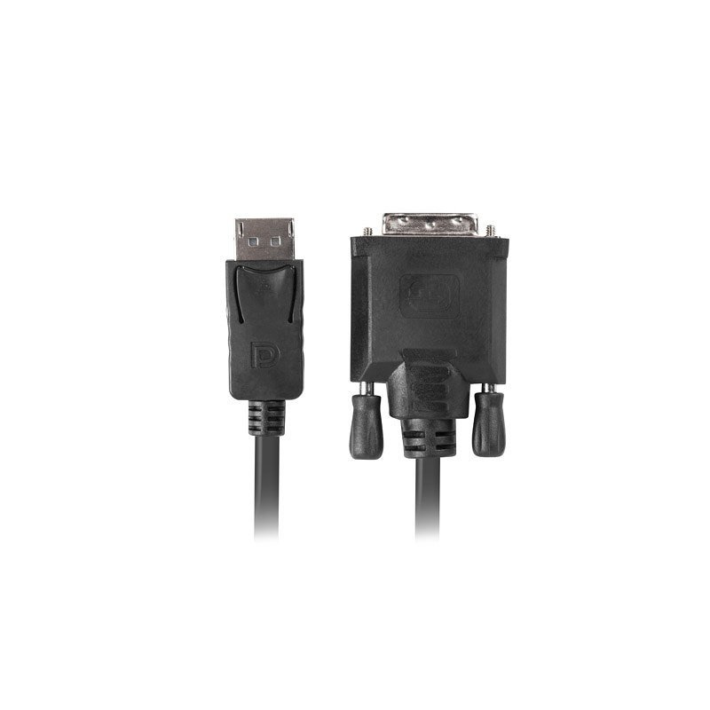 Cable displayport lanberg macho - dvi - d macho 24+1 1.8m negro
