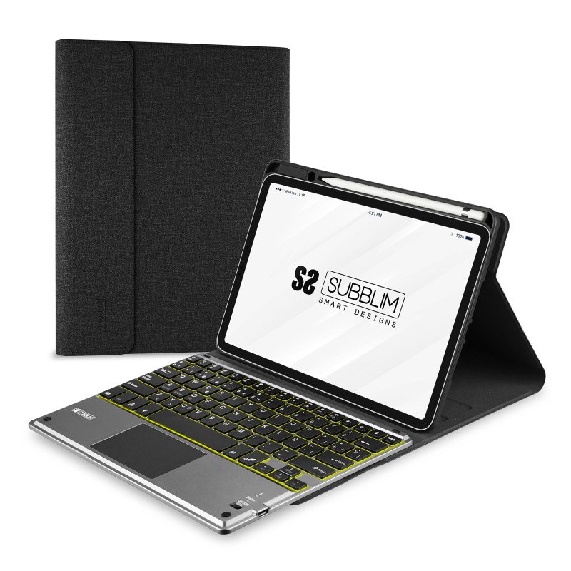 Funda + teclado subblim keytab pro para apple ipad 10.9 pulgadas 10 gen negro