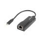 Adaptador lanberg usb tipo c 3.1 macho -  ethernet rj45 hembra -  0.15m