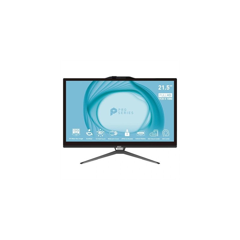 Ordenador all in one aio msi pro ap222t - 217eu g7400 4gb 128 w11p 22 pulgadas tactil