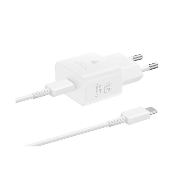 Cargador samsung ep - t2510xwegeu usb tipo c blanco 25w cable incluido