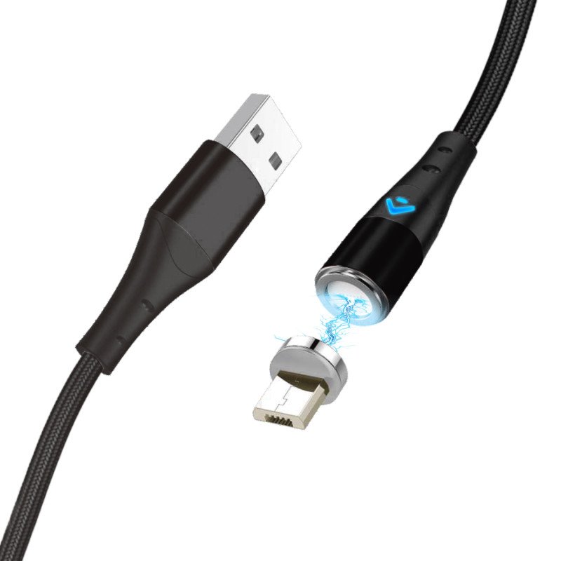 Cable de carga rpida 3a y datos - magntico - micro usb - 1 m