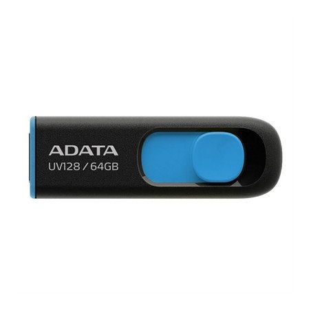 Memoria usb 3.2 adata uv128 64gb negro - azul