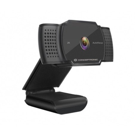 Webcam 2k conceptronic amdis02b 5mp -  usb - 3.6mm  - 30 fps - angulo vision 72 -  enfoque automatico - microfono integrado