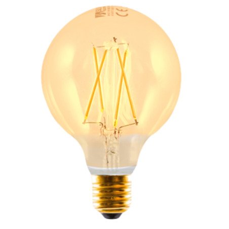 Bombilla led silver electronic filamento edison globo 3w25w -  e27 -  2.200k -  320 -  330 lm -  luz extra calida -  a++
