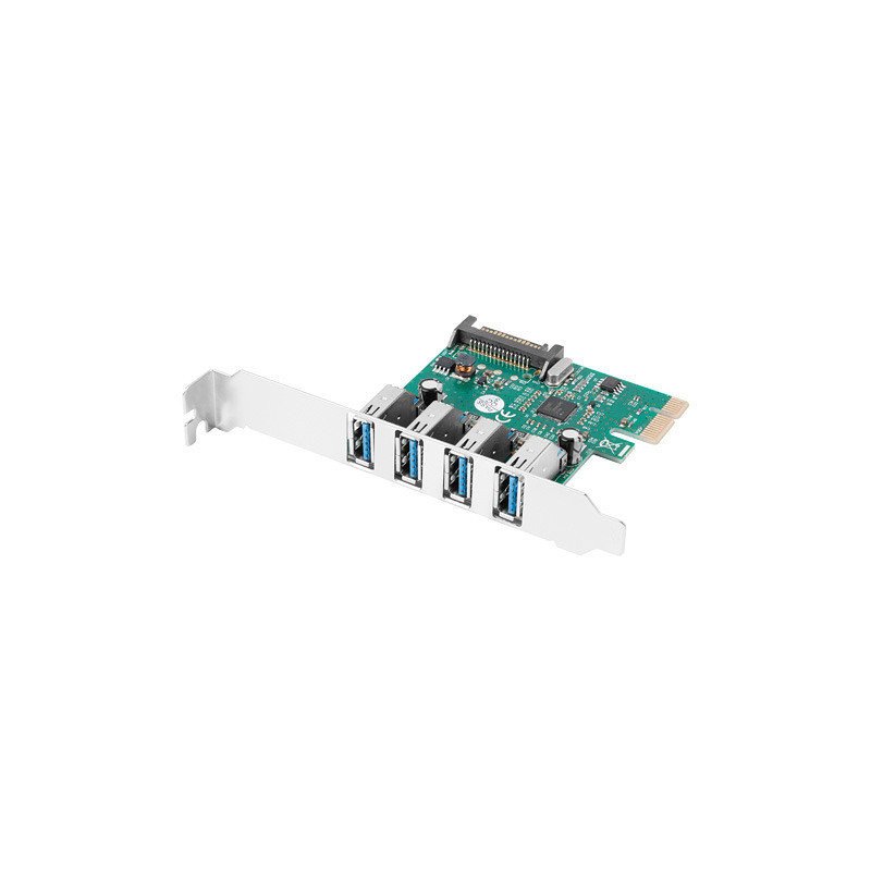 Tarjeta pci express lanberg x1 a 4x usb tipo a 3.1 gen1 low profile