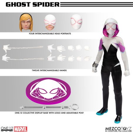Ghost - spider figura 16 cm marvel one:12 collective