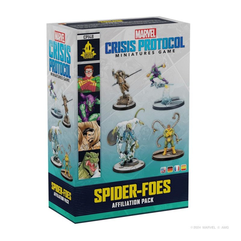 Juego de mesa marvel crisis protocol spider - foes affiliation pack edad recomendada 14 aos