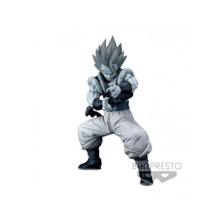 Figura banpresto dragon ball super super saiyan blue gogeta toni bianco & nero master stars piece