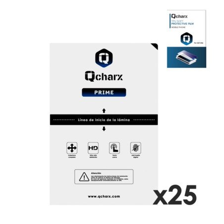 Laminate di protezione frontali qcharx hidrogelprime per qx1 lite 25 unità