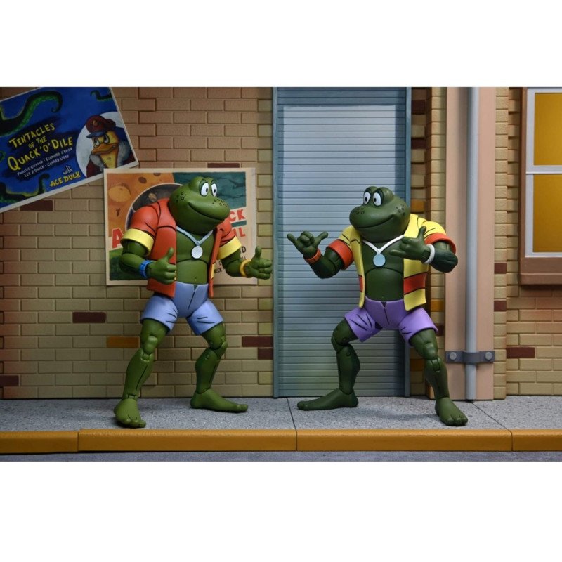 Pacchetto 2 figure Neca rane Napoleon & Attila 18 cm scala action figure TMNT cartone animato re - run