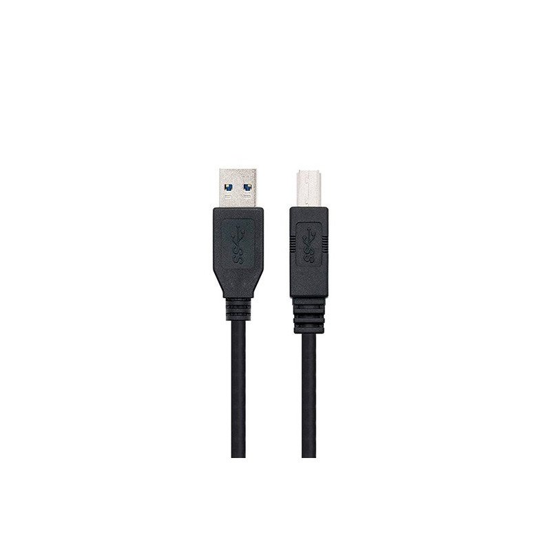 Cable usb tipo a 3.0 a usb tipo b 3.0 nanocable 2m negro macho - macho