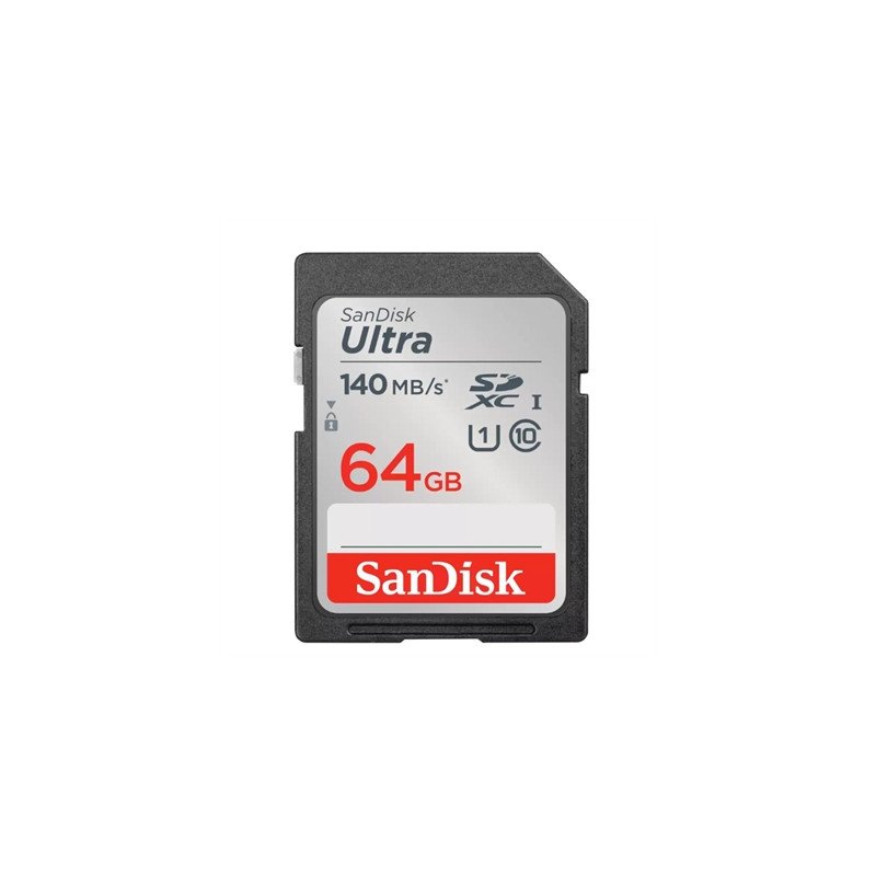 Tarjeta de memoria secure digital sdxc sandisk ultra - 64gb - clase 10 - sdxc - 140mb - s