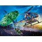 Playmobil ciudad helicoptero de policia persecucion en paracaidas