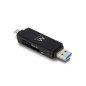 Lector de tarjetas compacto ewent usb 3.1 gen 1 tipo c - tipo a