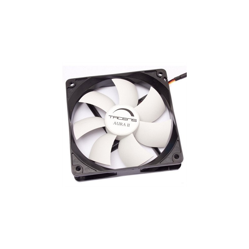 Ventilador auxiliar tacens aura ii 12cm ultrasilencioso color negro y blanco