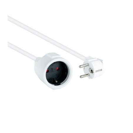 Cable de alimentacion schuko nanocable 10m -  macho - hembra -  blanco