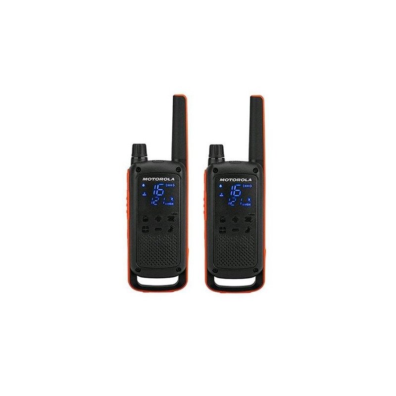 Walkie talkie motorola tlkr - t82  negro packs 2 pmr446 -  10km -  16 canales -  clip cinturon