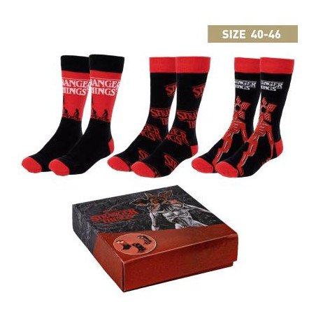 Pack calcetines 3 piezas stranger things talla 40 -  46