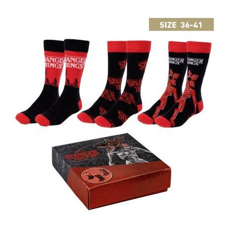 Pack calcetines 3 piezas stranger things talla 36 -  41