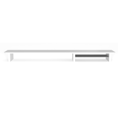 Phoenix harmony supporto per monitor in legno da scrivania bianco con vassoio rivestito in feltro