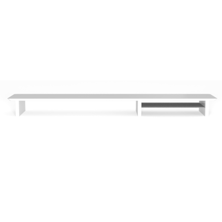 Phoenix harmony supporto per monitor in legno da scrivania bianco con vassoio rivestito in feltro