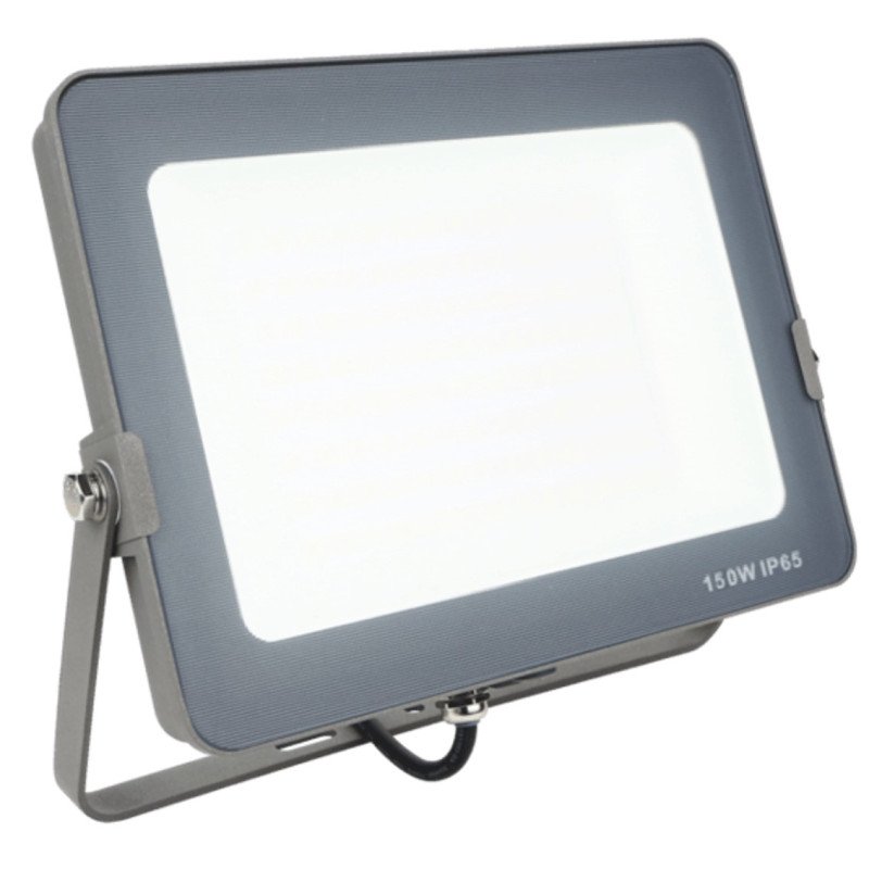 Faretto proiettore led ips 65 150w 5700k luce fredda 1.200lm grigio