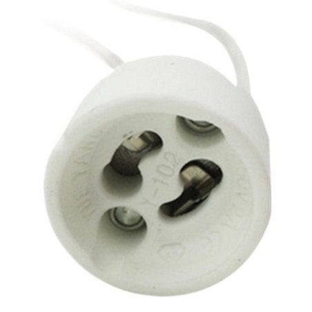 Porta lamparas silever electronics para casquillo gu10 230v 15 cm  ( bolsa de 50 unidades)