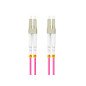 Latiguillo fibra optica lc - upc lanberg 2m multi duplex om4 50 - 125 lszh violeta