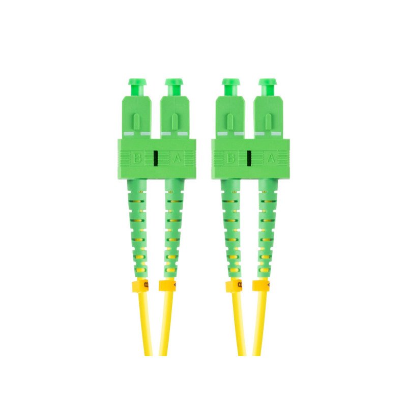 Latiguillo fibra optica sc - apc lanberg 2m mono duplex g657a1 lszh amarillo