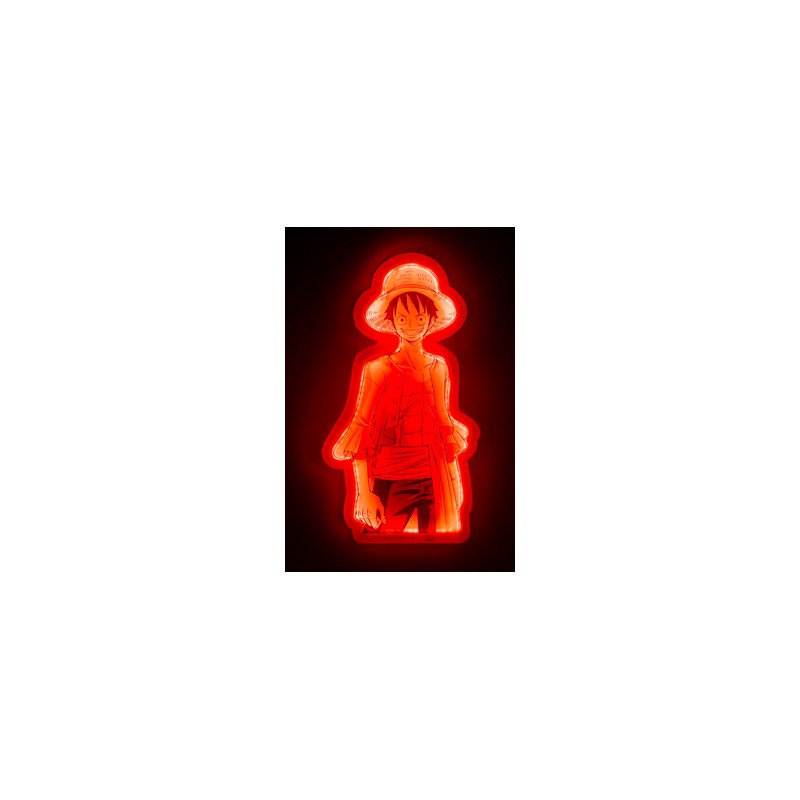 Mural lampara neon teknofun madcow entertainment one piece luffy 30 cm