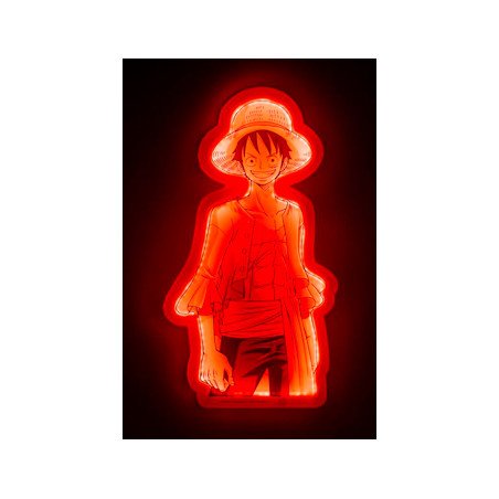 Mural lampara neon teknofun madcow entertainment one piece luffy 30 cm