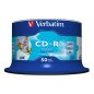 Verbatim cd - r 700mb 52x tarrina 50 unidades imprimible inkjet super azo