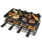 Piastra per grigliare bourgini gourmette raclette grill plus 1400w 8 persone 23x42cm