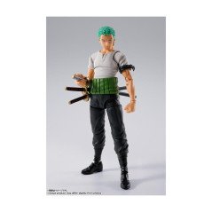 Roronoa zoro - romance dawn -  fig. 15 cm one piece sh figuarts re - run