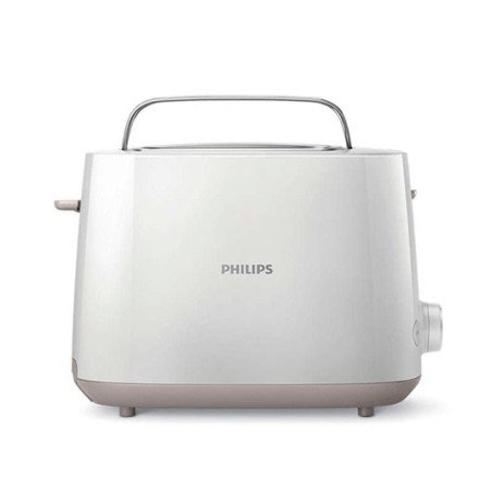 Tostadora philips daily collection hd2581 blanco 830w - 8 niveles - 2 ranuras dist.tamao - bandeja migas