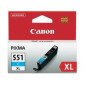 Cartucho tinta canon cli 551 xl cian  mg6350 -  mg5450