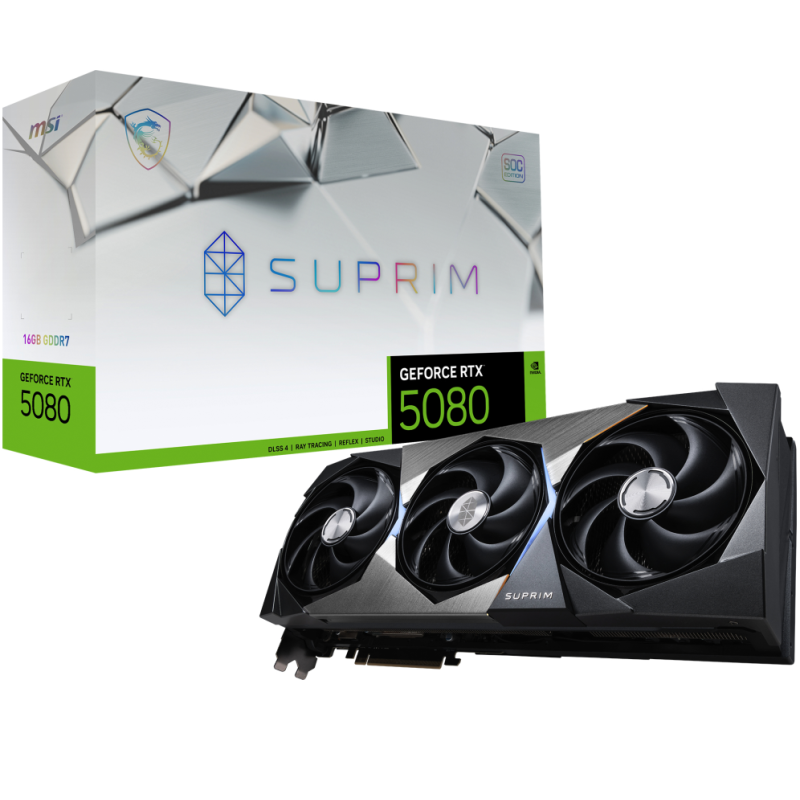Tarjeta grafica msi rtx 5080 16g gaming suprim soc