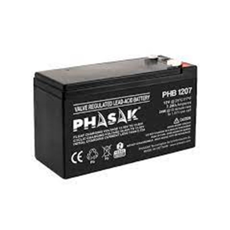 Bateria phasak phb 1207 compatible para sais 72ah 12v acido - plomo