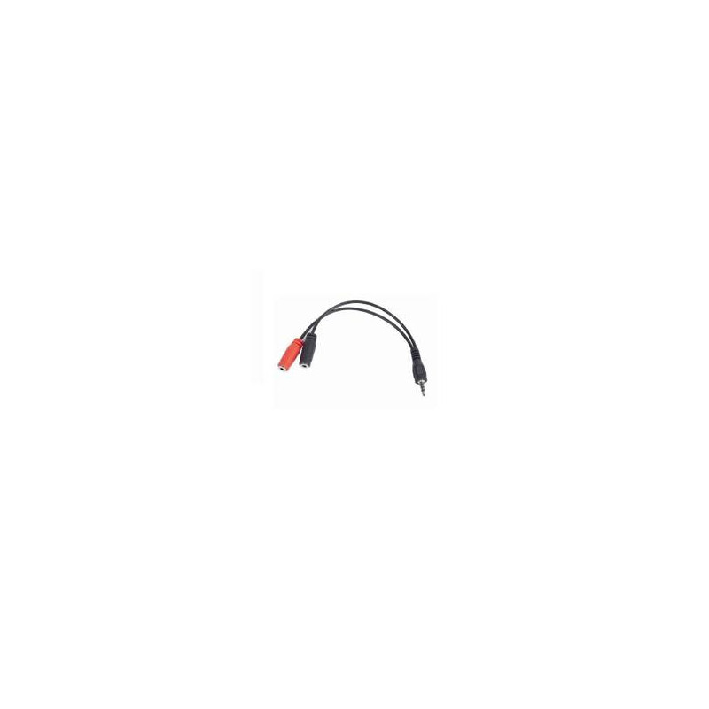 Cable de audio cca - 417 jack 3.5mm -  2xfemenino - masculino -  0.2m