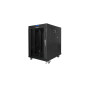 Armario lanberg rack 19 pulgadas 15u 800x1000 lcd puerta cristal flat pack negro