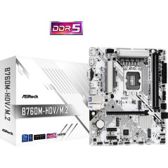 Placa base asrock b760m - hdv m.2 1700 matx -  2x ddr5