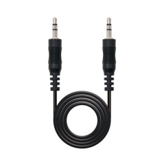 Cable audio jack 3.5mm nanocable 10m -  macho - macho -  negro