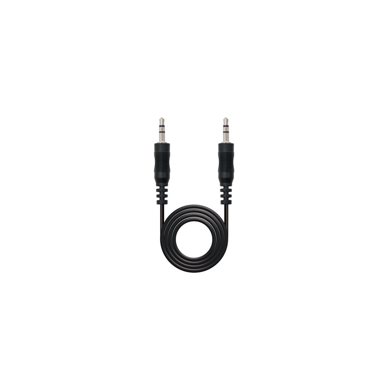 Cable audio jack 3.5mm nanocable 10m -  macho - macho -  negro