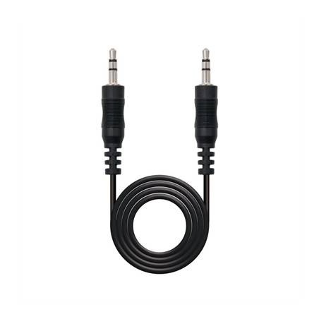 Cable audio jack 3.5mm nanocable 10m -  macho - macho -  negro