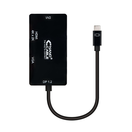 Conversor usb tipo c a vga - dvi - hdmi nanocable 10cm -  macho - hembra