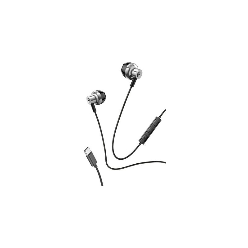 AURICULARES BOTON MICRO COOL STEREO TIPO-C SILVER