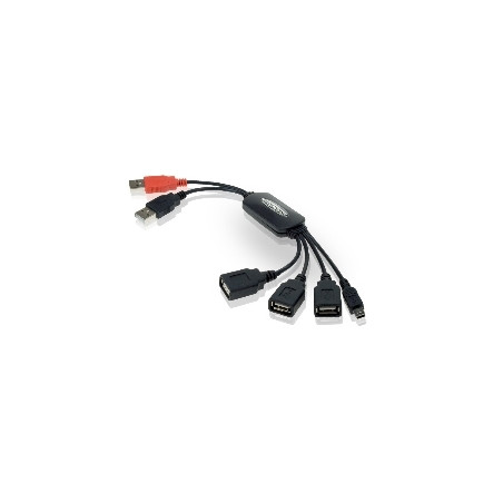 Hub externo conceptronic usb 2.0 con 4 puertos flexibles ( 3 usb + 1 mini usb)