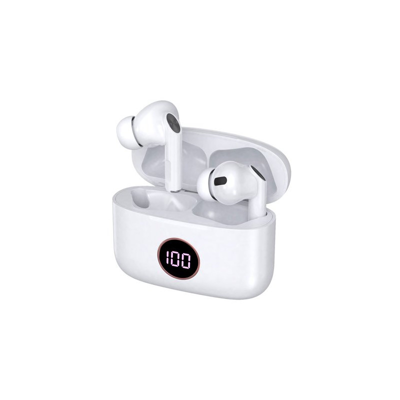 AURICULARES EARBUDS STEREO LCD COOL AIR PRO WHITE