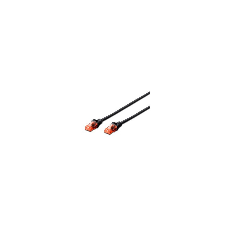 Cable red ewent latiguillo rj45 utp cat6 1m negro